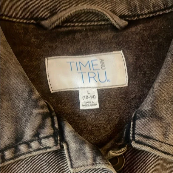 NWT Women's Blackish/Brownish Denim Jacket - Picture 3 of 5